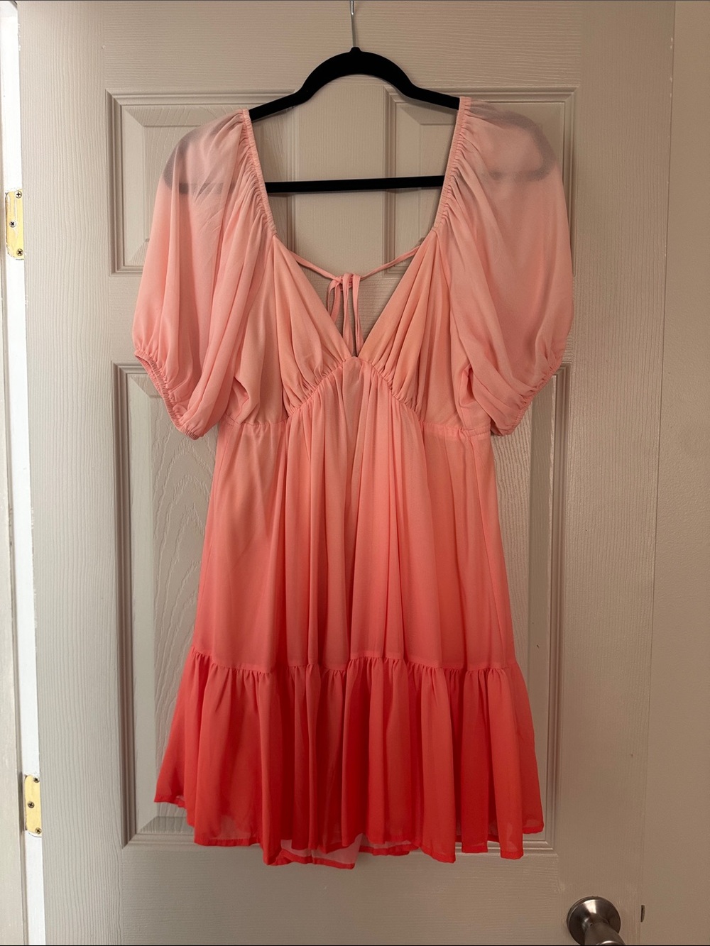 Peach Slip Dress with Subtle Shine